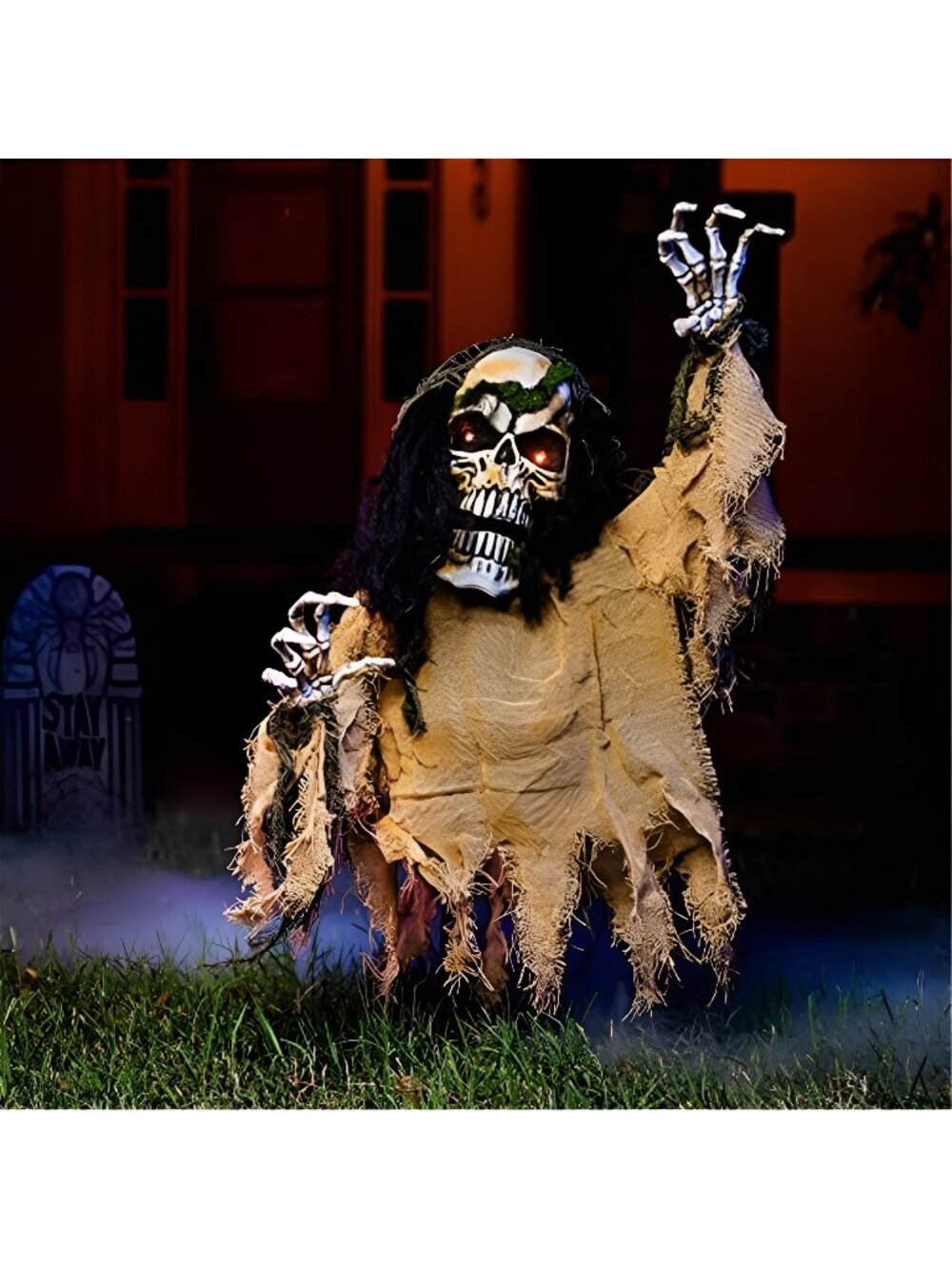 Halloween Decoration Outdoor Animated Zombie Groundbreaker, Light-up